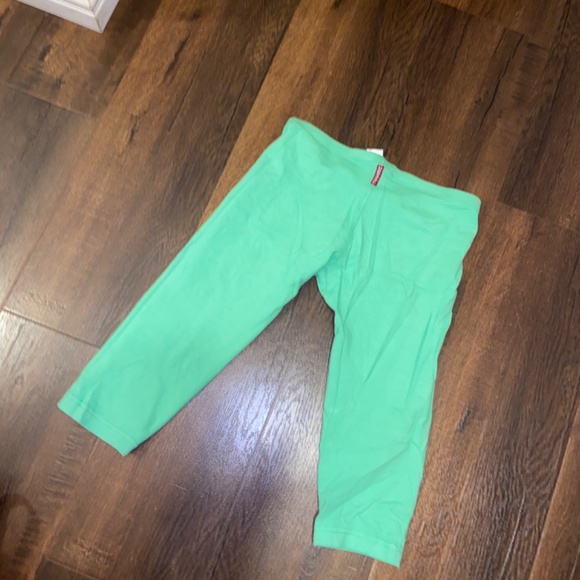 HARD TAIL GREEN CROPPED STRETCH PANTS BIKER SHORTS BERMUDA LEGGINGS XS CAPRI - Picture 2 of 9